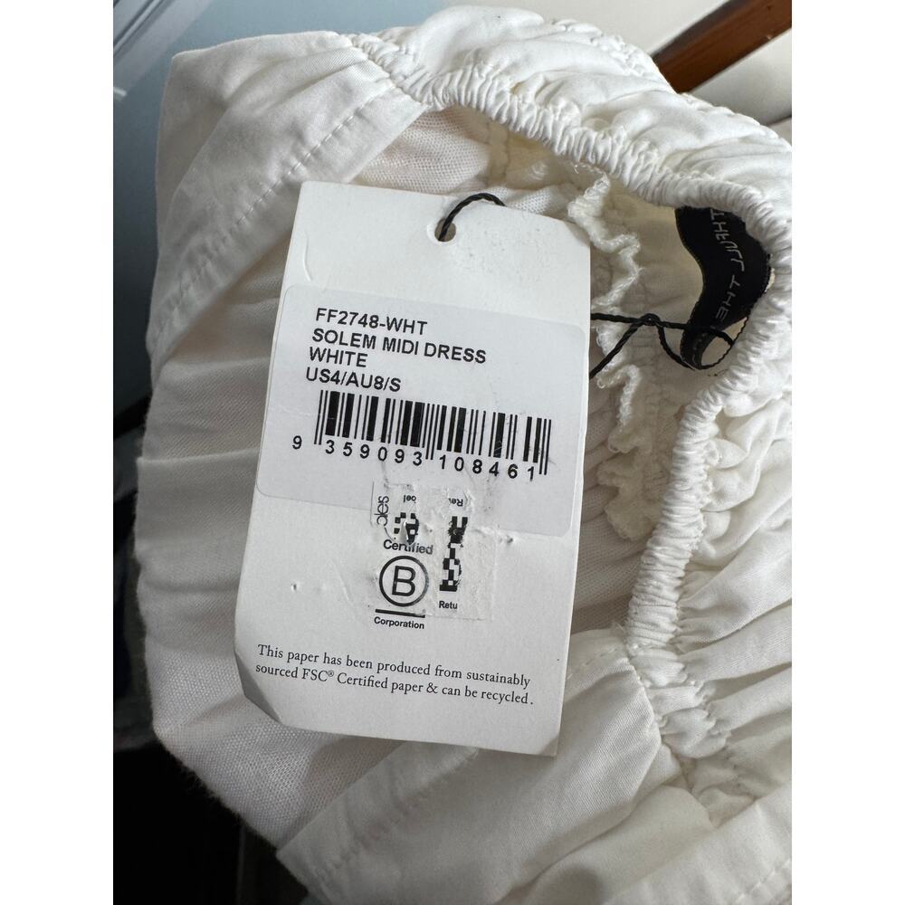 Faithful the Brand Solem White Midi Dress Small NWT - Picture 7 of 7